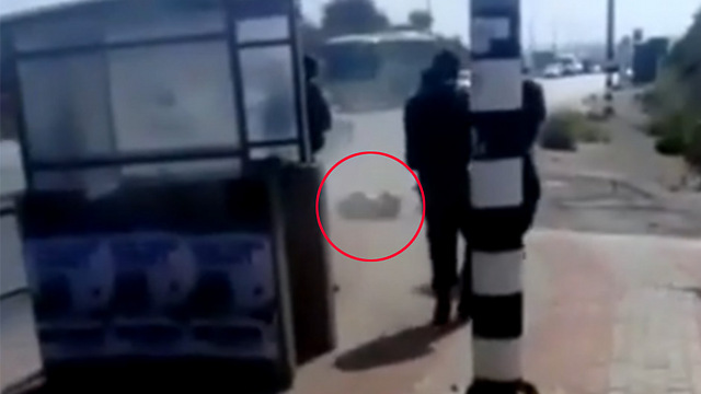 Clip taken from the video depicting the female terrorist 