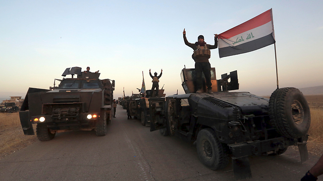 כוחות עיראקיים באזור מוסול (צילום: AP) (צילום: AP)