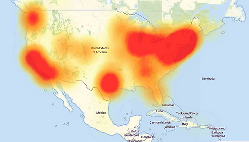 Geographic distribution of cyber attacks throughout the US