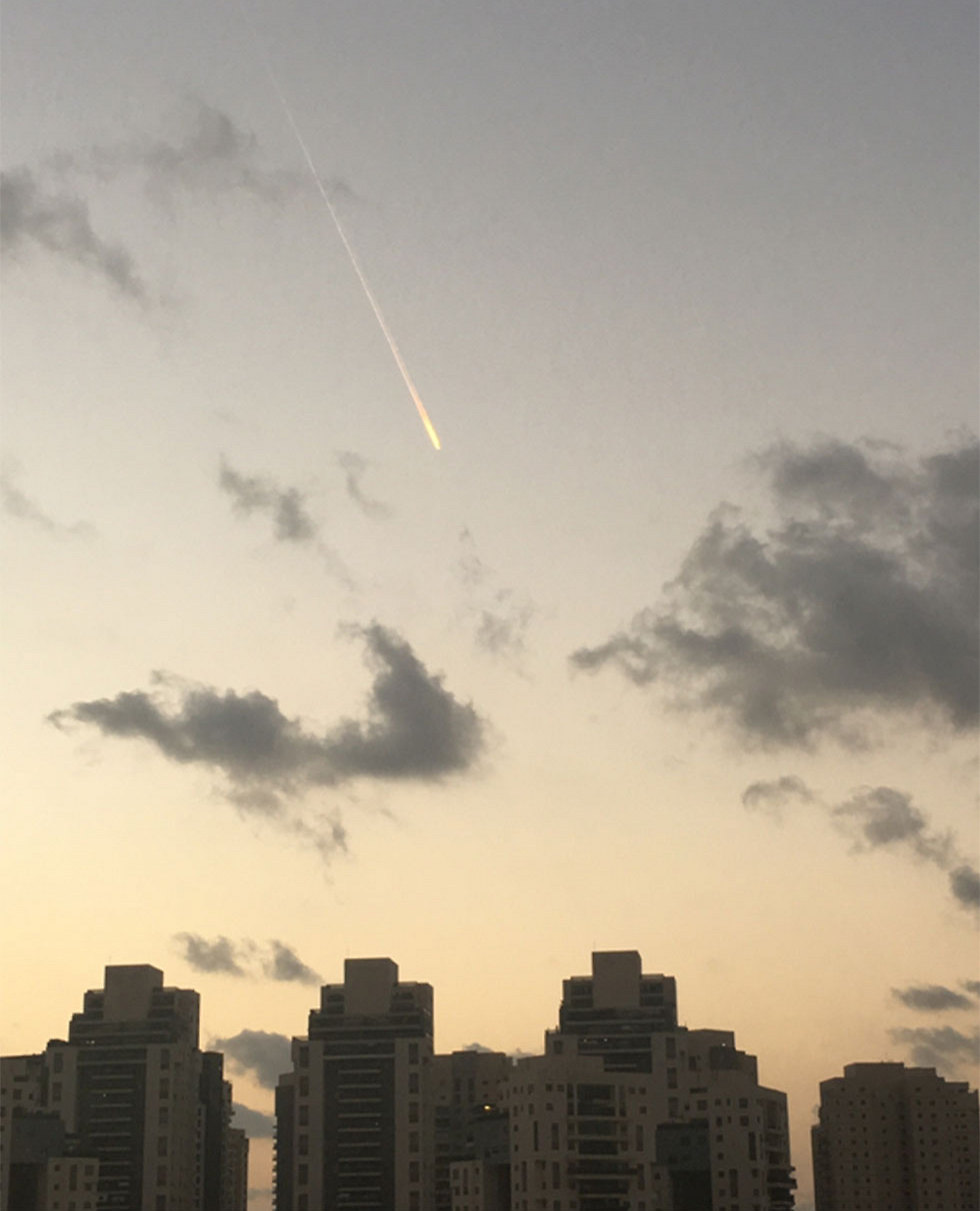 Fireball above central Israel (Photo: Dana Rokach)
