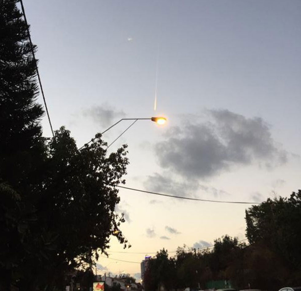 Fireball above central Israel (Photo: Vered Bluestein)