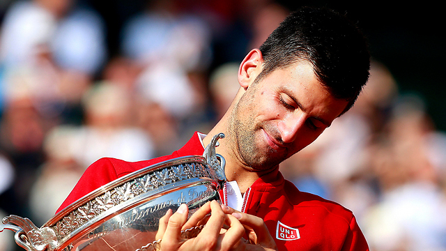 Serbia's Novak Djokovic celebrating after his victory at Roland Garros (Photo: EPA)