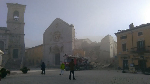 Destruction in central Italy