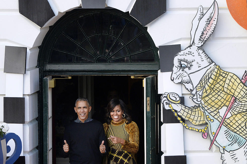 The Obama's last white house Haloween. (Photo: MCT)