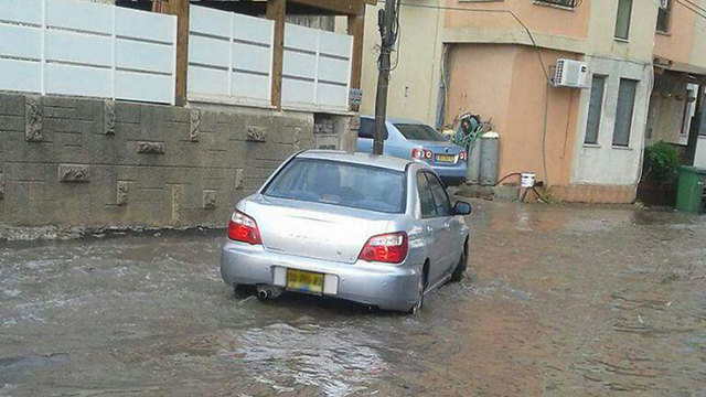 גשם בבקה אל גרבייה (צילום: איאד עוני) (צילום: איאד עוני)