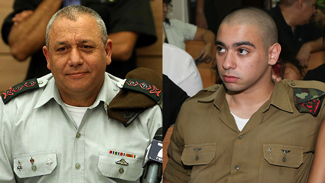 Chief of Staff Gadi Eisenkot and Sgt. Elor Azaria (Photo: Yariv Katz and Gil Yohanan) (Photo: Yariv Katz, Gil Yohanan)