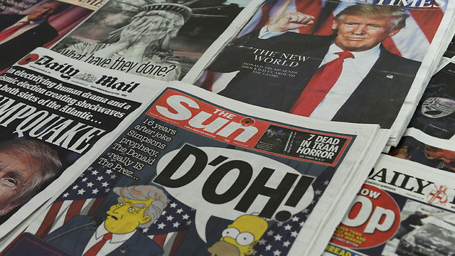 הסאן הבריטי מחווה את דעתו המעודנת על הבחירות בארה"ב (צילום: AFP) (צילום: AFP)