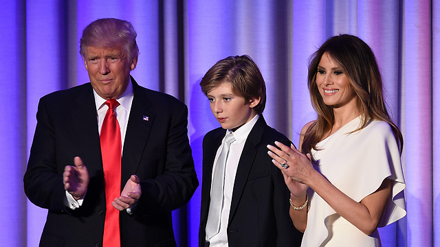 Дональд, Бэррон и Мелания Трамп. Фото: AFP