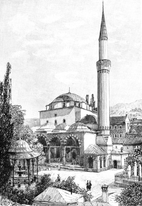 המסגד הגדול בימי השלטון  העות'מני. נחשב לגדול והחשוב באזור באותם ימים (צילום: Lysippos, cc)