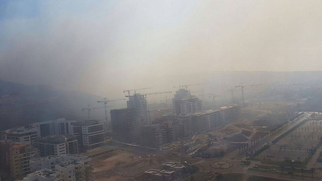 Smoke above Haifa (Photo: Raanan Bikman) (Photo: Raanan Bikman)
