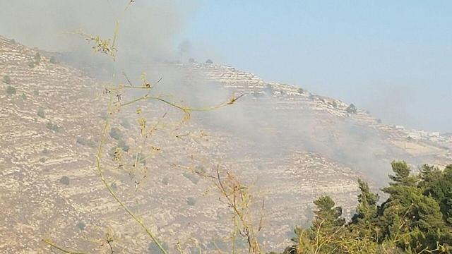 Smoke in the Jerusalem mountains
