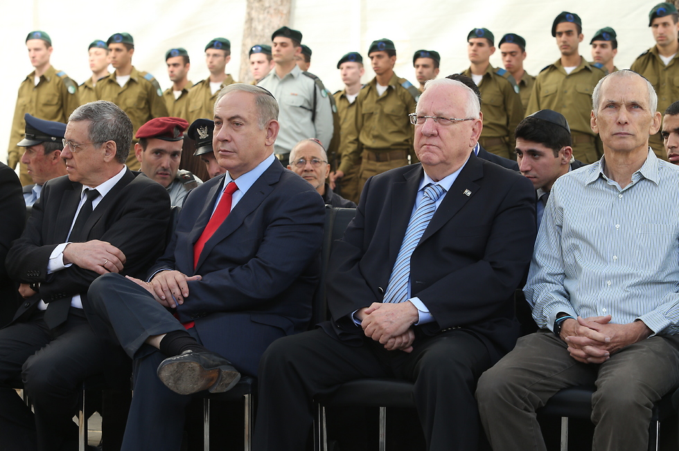 PM Netanyahu and President Rivlin at the ceremony (Photo: Amit Shabi) (Photo: Amit Shabi)