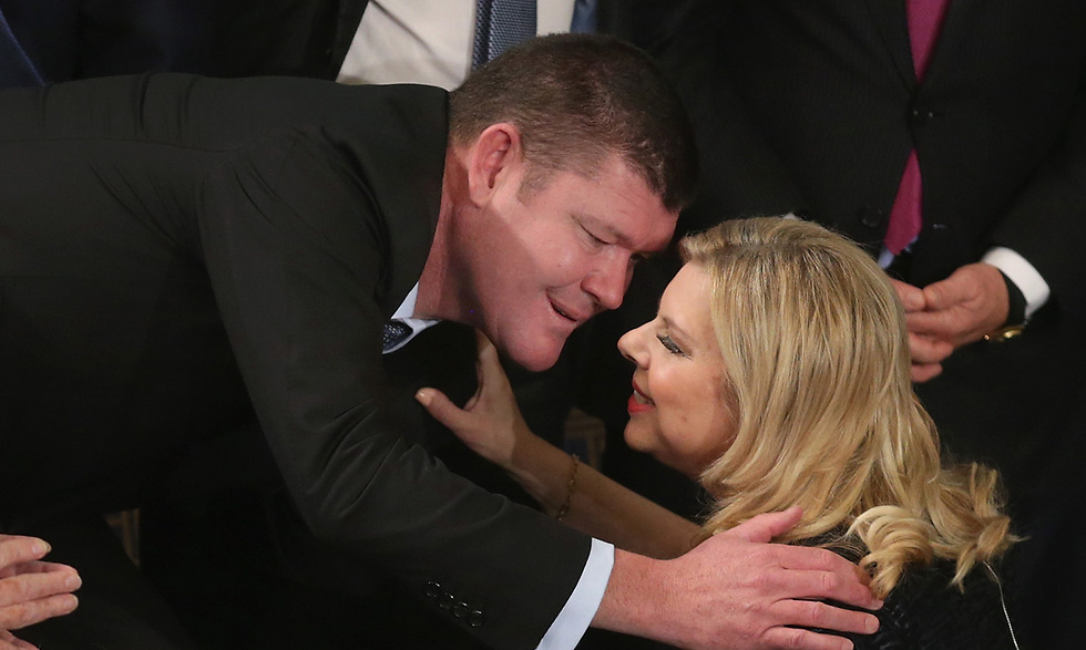 James Packer and Netanyahu's wife, Sara (Photo: Gettyimages) (Photo: Gettyimages)