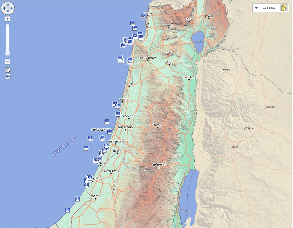 אניות טבועות בישראל. מתוך אתר govmap, בפיתוח טלדור (צילום מסך)