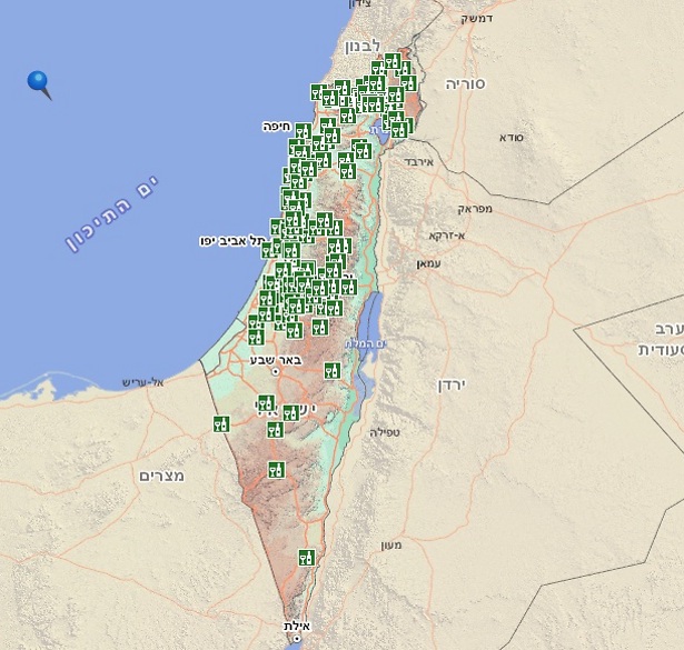 מעצמת יין. יקבים בישראל. מתוך אתר govmap, בפיתוח טלדור (צילום מסך)