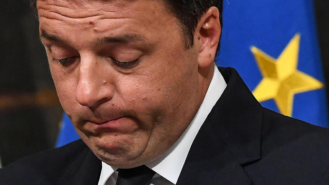 ראש ממשלת איטליה המתפטר, מתיאו רנצי (צילום: EPA) (צילום: EPA)