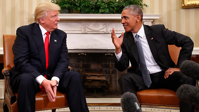 טראמפ עם אובמה: "מדוע הבית הלבן חיכה כל כך הרבה זמן?" (צילום: AP) (צילום: AP)