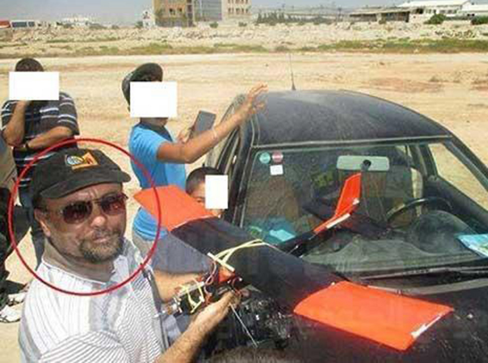 Al-Zawahri holding a UAV