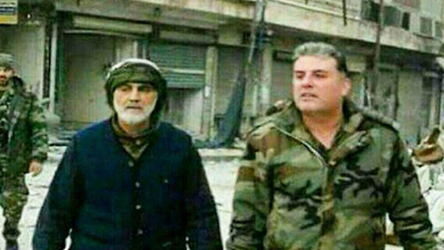 קאסם סולימאני, מפקד כוח קודס, תועד בחלב שבסוריה ()