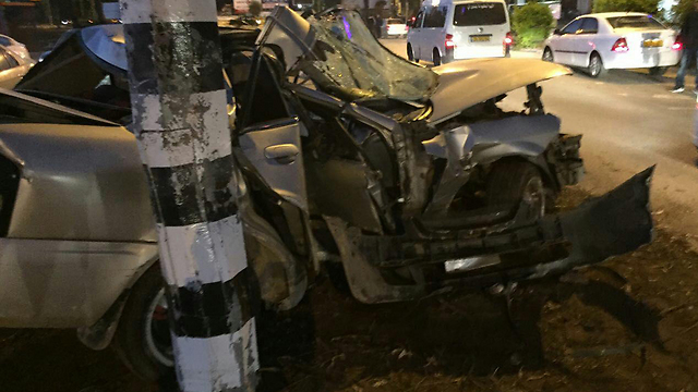 הרכב ההרוס של ראאד סלאמה, לאחר התאונה ()