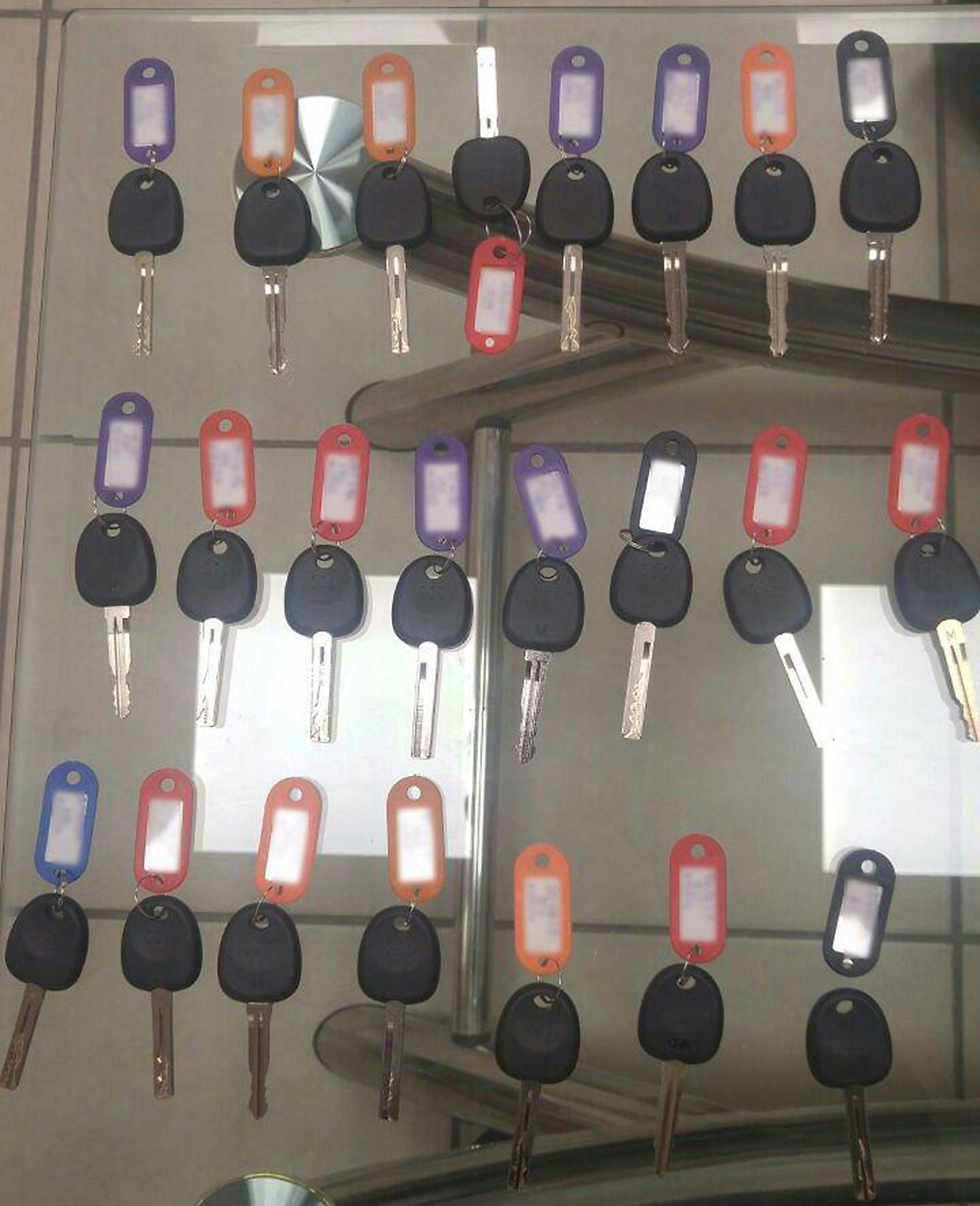 Car keys reproduced using data hacked from company servers (Photo: Israel Police)