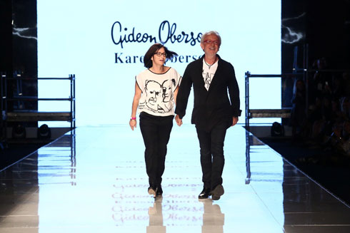 חלק קבוע משבוע האופנה: גדעון וקארן אוברזון (צילום: אורית פניני)