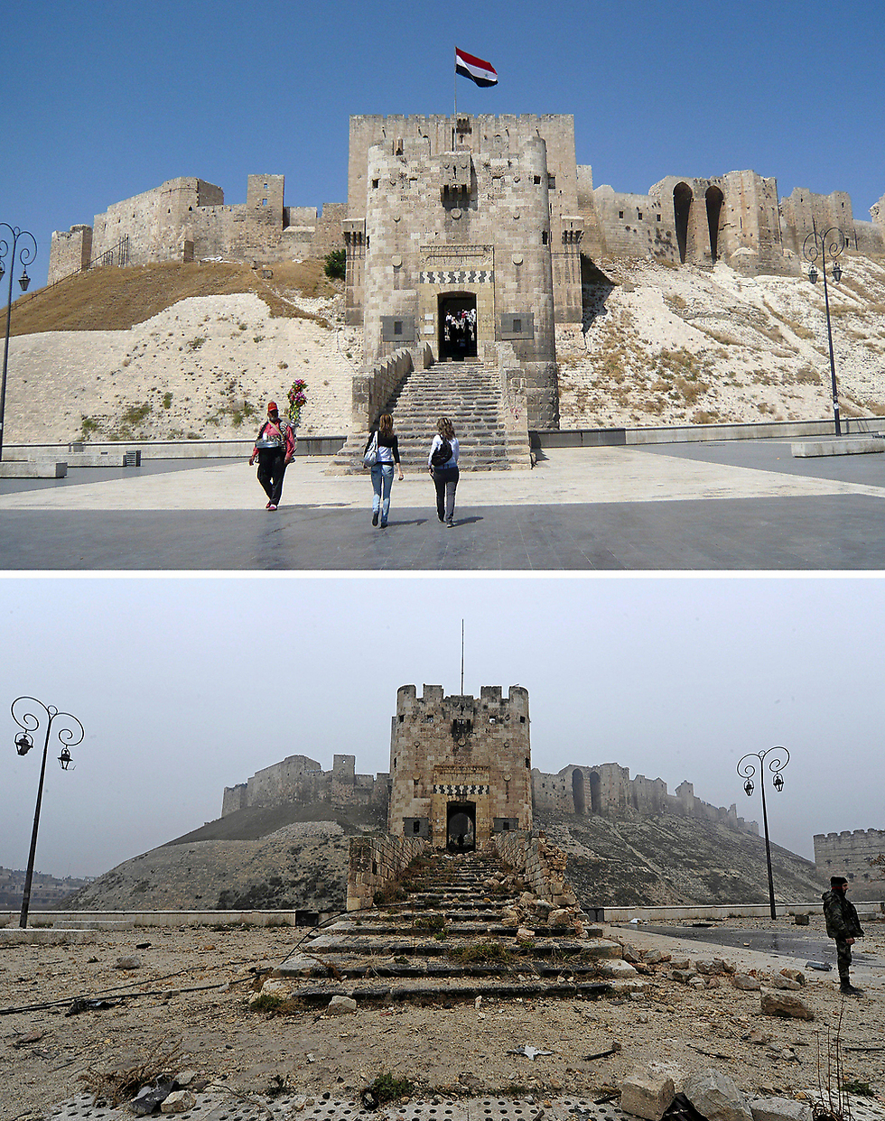 מצודת העיר העתיקה, ב-2010 והחודש (צילום: רויטרס) (צילום: רויטרס)