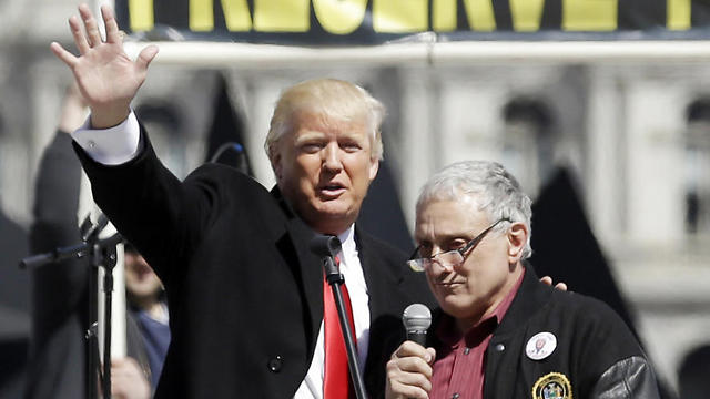 President-elect Trump with Carl Paladino at a rally in Albany, NY (Photo: AP)