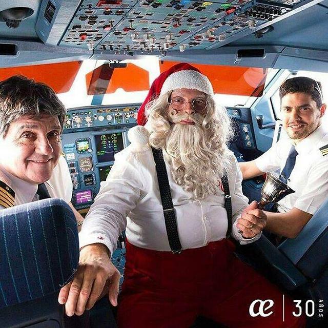 חברת אייר אירופה אירחה את סנטה בתא הטייס