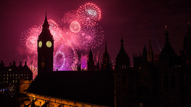 חגיגות השנה החדשה בלונדון (צילום: gettyimages) (צילום: gettyimages)
