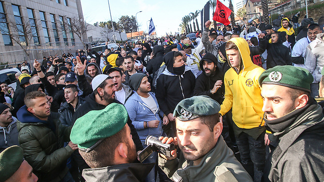 The day of Azaria's conviction, many protestors demonstrated in Tel Aviv. (Photo: Yariv Katz)
