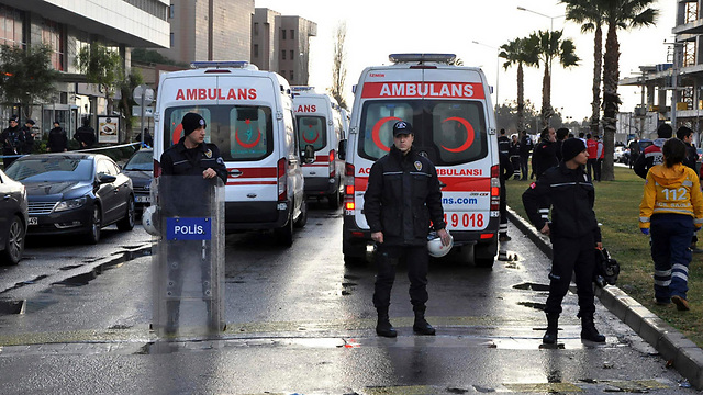 Police at the scene of the attack (Photo: AP)