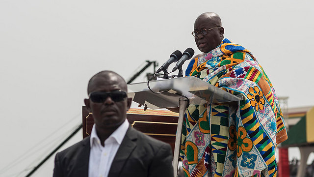 טקס השבעתו של נשיא גאנה ננה-אקופו אדו  (צילום: AFP) (צילום: AFP)