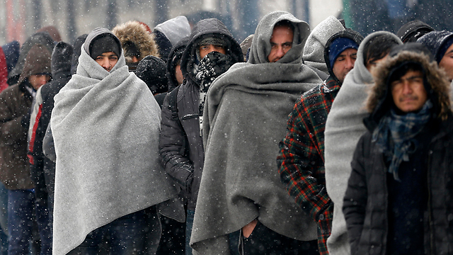 מאות אלפי סורים ברחו לאירופה, אבל לא כולם קיבלו מעמד של פליט. בלגרד, סרביה (צילום: AP) (צילום: AP)