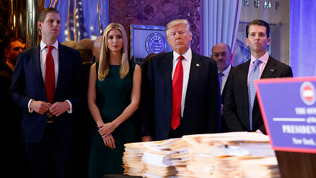 The Trump clan (L to R): Eric, Ivanka, Donald and Donald Jr. (Photo: AP)