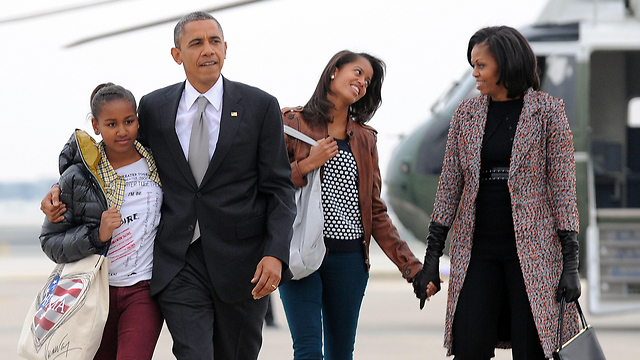 משפחת אובמה ב-2012 (צילום: AFP) (צילום: AFP)