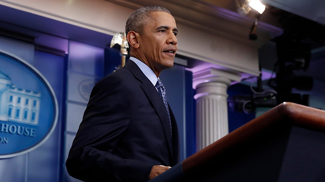 סוף עידן. אובמה במסיבת העיתונאים האחרונה שלו כנשיא (צילום: AP) (צילום: AP)