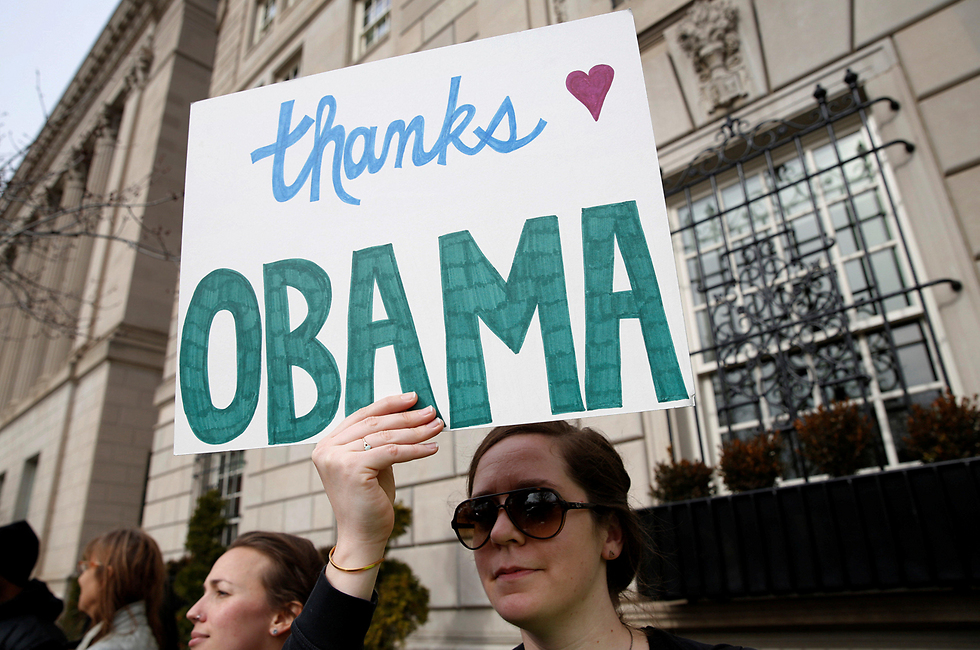 תודה לנשיא. אזרחים אמריקנים נפרדים מאובמה (צילום: רויטרס) (צילום: רויטרס)