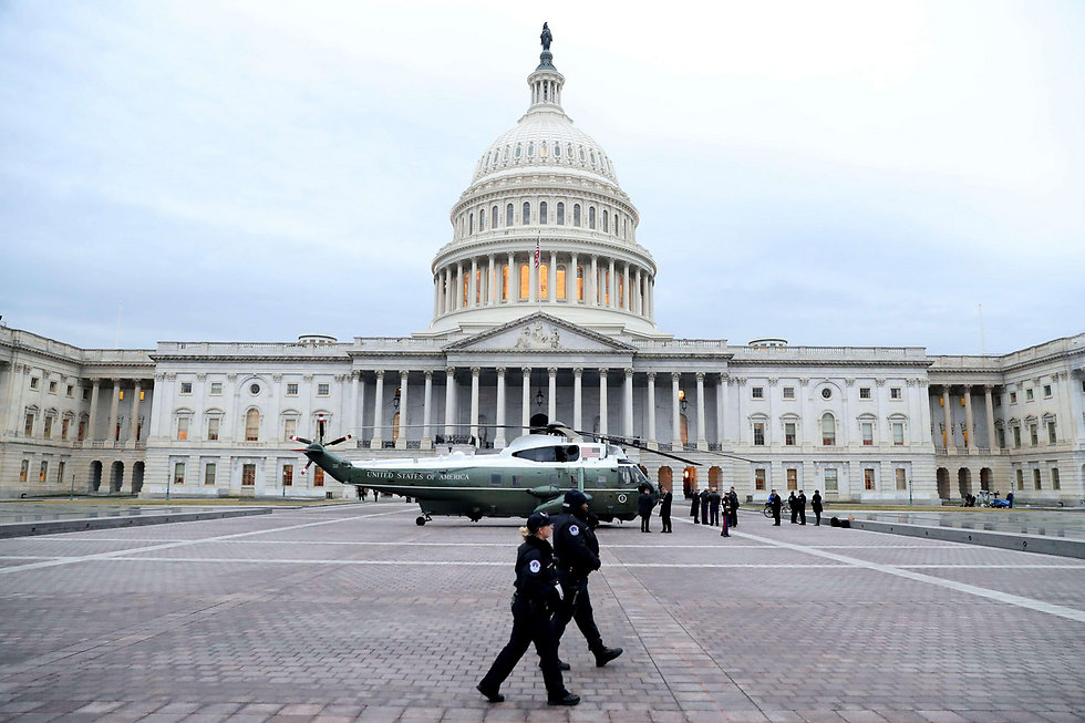 אבטחה כבדה בוושינגטון  (צילום: AFP) (צילום: AFP)