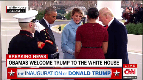 מחווה נשיאותית לפני הטקס (צילום: CNN)