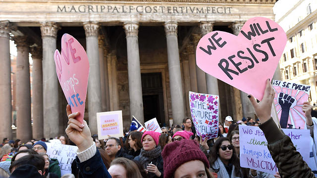 Protest march in Rome (Photo: AFP)