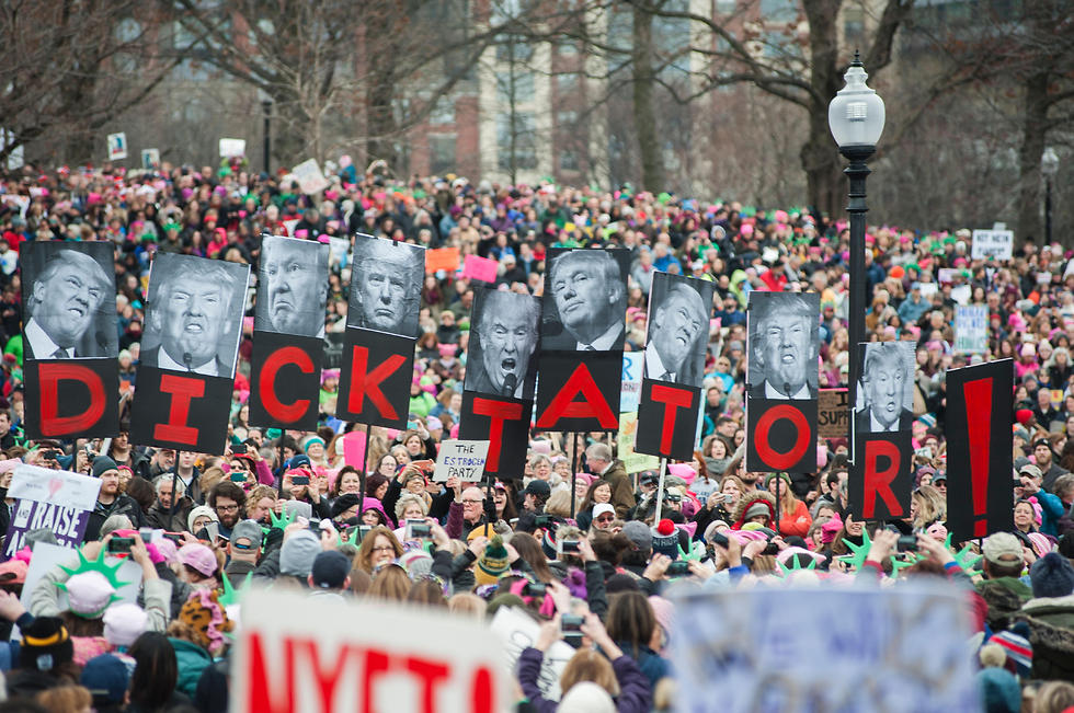 ההפגנות בשנה שעברה בבוסטון (צילום: AFP) (צילום: AFP)