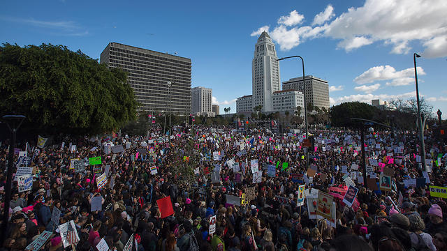 מאות אלפים בלוס אנג'לס (צילום: AFP) (צילום: AFP)