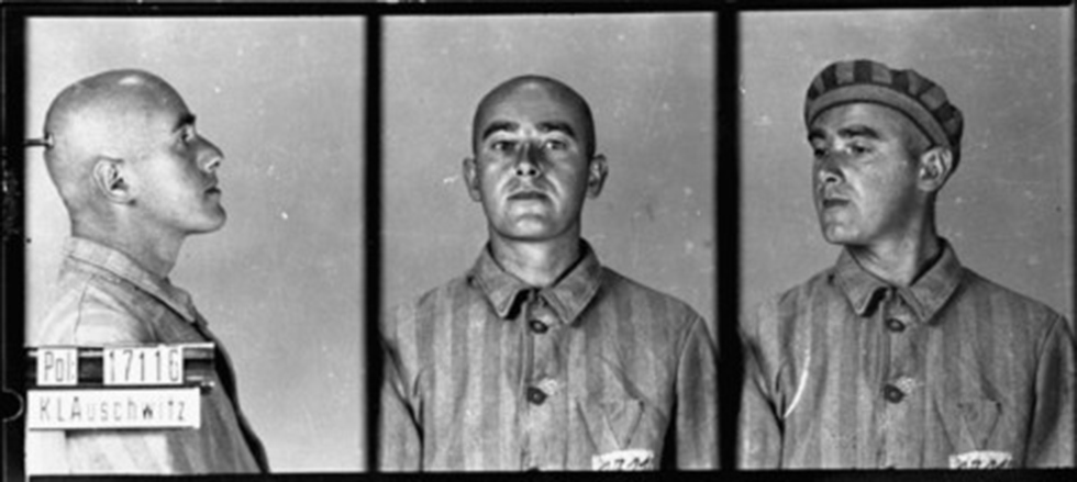 Mugshots of prisoners in concentration camps (Courtesy of Israel Beit Berl College in Kfar Saba)