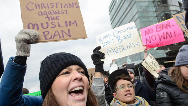 Protests against immigration ban (Photo: AFP) (Photo: AFP)