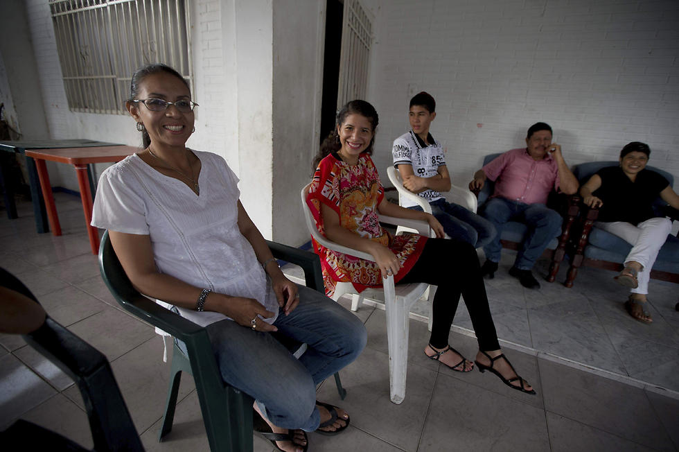 Venezuelan Jewish converts Sahir Quintero, from left to right, Sarai Garcia, Nathanael Garcia, Hermidez Garcia, and Nadine Martinez (Photo: AP)