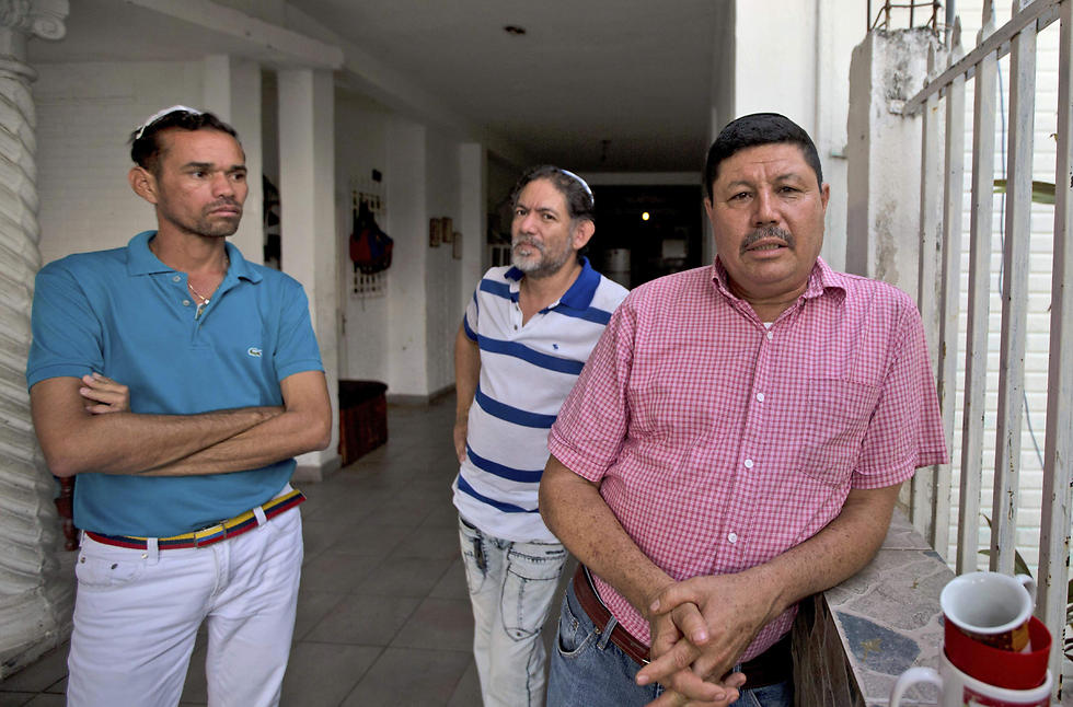 Venezuelan Jewish converts Hermidez Garcia, from right to left, Franklin Perez and Jackson Marrone (Photo: AP)