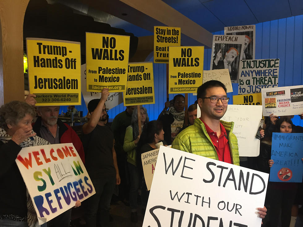 Protests against Trump in LA (Photo: MCT) (Photo: MCT)