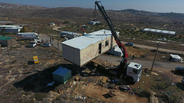Structures removed from the site of Amona (Photo: Amona Headquarters) (Photo: Mateh Amona)