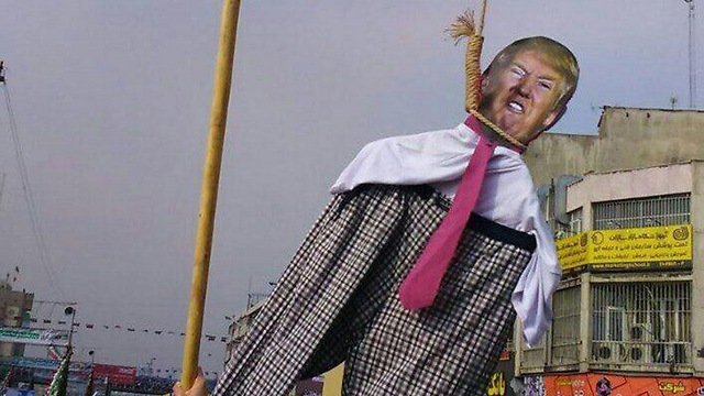 Trump effigy hanging by the neck